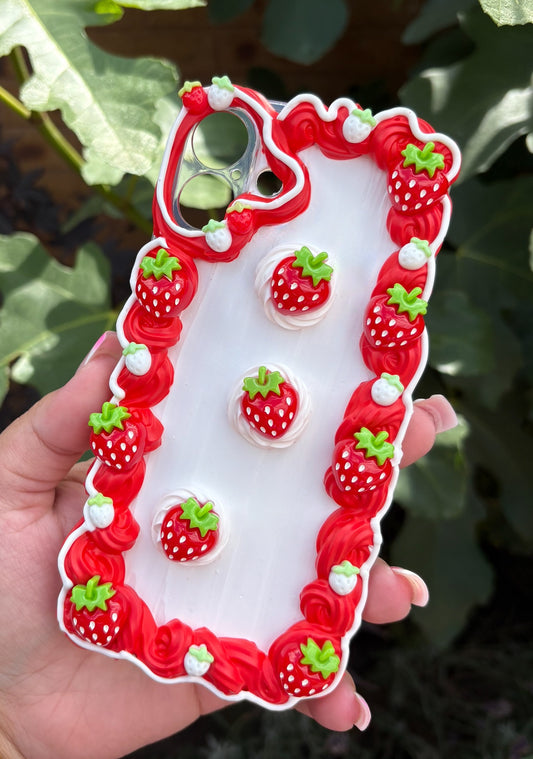 Strawberry Shortcake Phone Case - Pink or Red