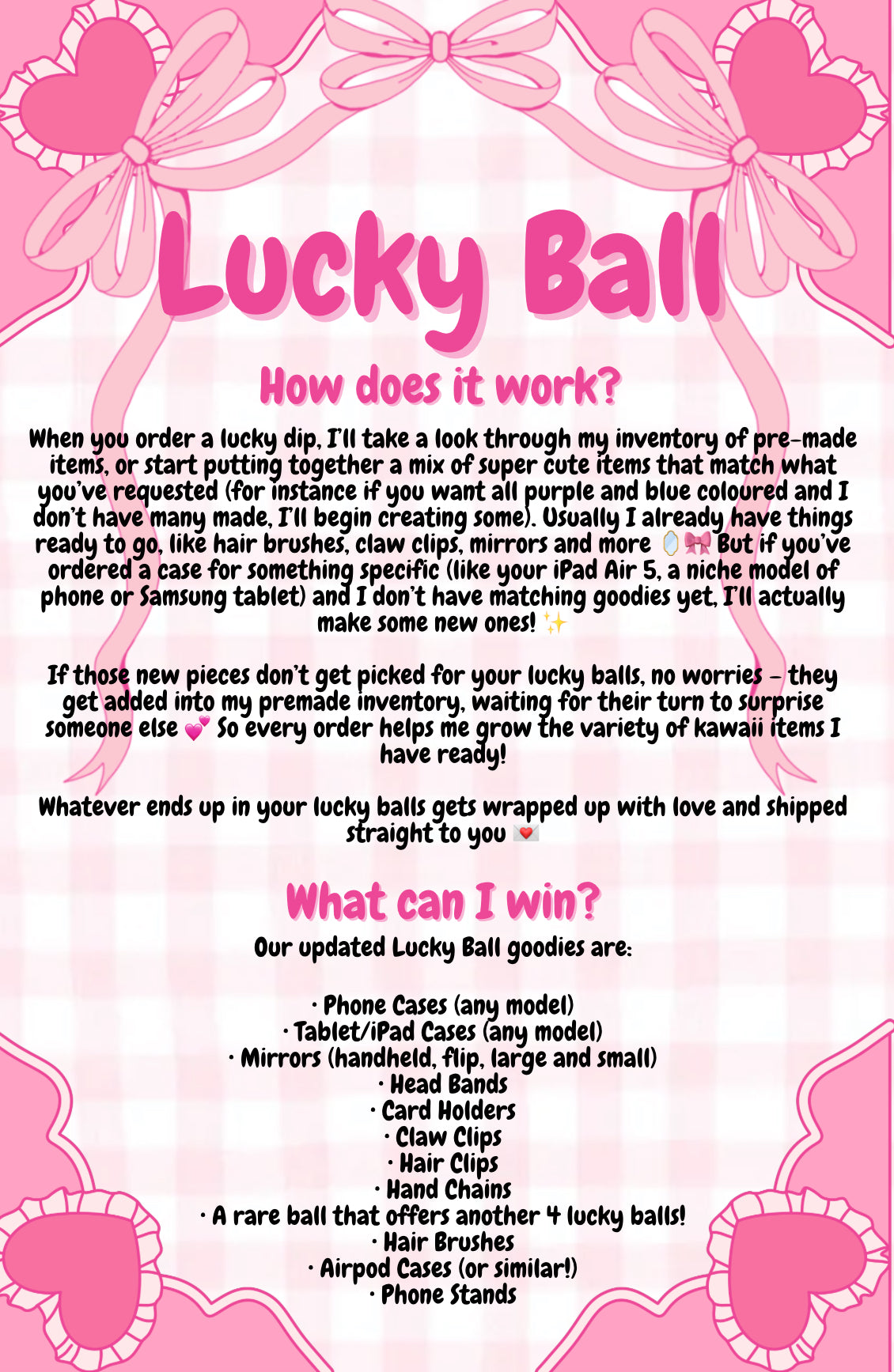 LUCKY BALL - 7, 11, 17 or 25!!